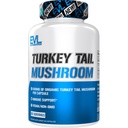 Evlution Nutrition Turkey Tail Mushroom - 500mg Organic Turkey Tail Mushroom per Capsule - Wsparcie immunologiczne - Suplement diety - Vegan & Non-GMO - 60 Sług - 60 Kapsułki