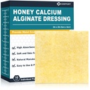 Manuka Honey Calcium Alginate opatrunek, 2 "x 2" Wysoka Absorbencja Opatrunek miodowy z alginatem wapnia, Medyczny stopień Manuka Honey Care Bandaże opatrunek dla ran (Opakowanie po 10)