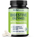 Enzimas Digivas con Projeóticos dem124; Salud Digivasa para Mujeres y Hombres dem124; Mezcla de Enzimas de 400 mg con Cepas Probióticas para la Digestión y la Salud Intestinal dem124; Vegetariano dem124; 60 Cápsulas