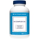 Witamina Shoppe B- Complex 125 - Wspiera wytwarzanie energii, funkcje układu nerwowego i metabolizm składników odżywczych - Doskonałe źródło B1, B2, B6, B12, Niacyna, Kwas foliowy i biotyna (300 tabletek)