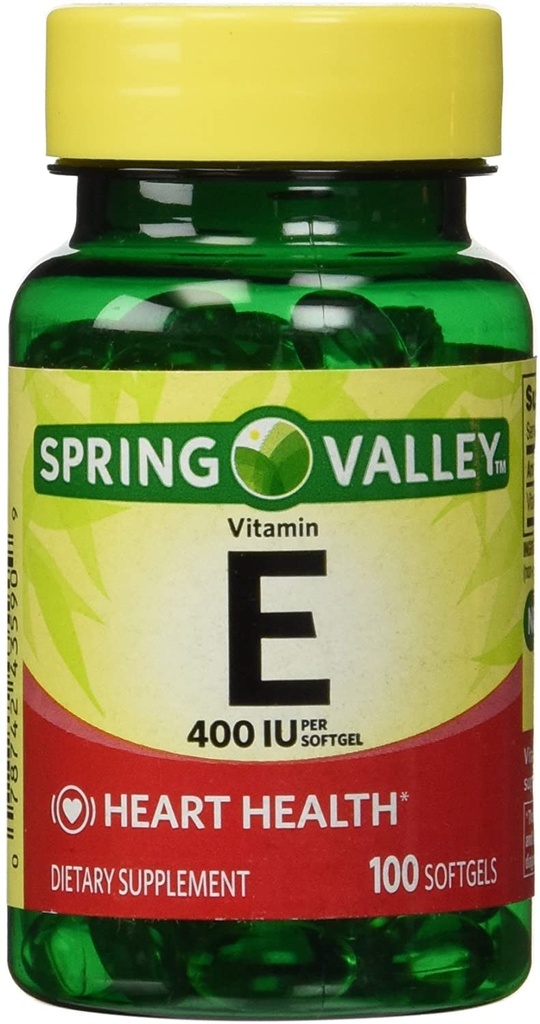 Spring Valley - Witamina E 400 j.m., Rozpuszczalny w wodzie, 100 Softgels