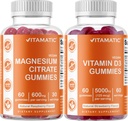Witaminy Magnezu i Witaminy D3 Gummies Combo - 60 Wegański Hrabia Każdy
