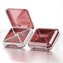 DUBSTAR Daily Pill Organizer,4 Compartments Portable Travel Small Pill Case, Pill Box for Purse Pocket to Hold Vitamins,Cod Liver Oil,Supplements and Medication (Red)