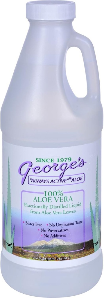 Georges Aloe Vera - Bitter Free - Brak konserwantów - 100 Procent Aloe Vera - 32 fl oz (Opakowanie 4)