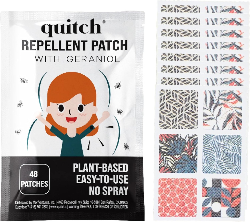 Quitch Natural Mosquito Result Stickers dla dzieci i dorosłych 124; geraniol Bug Patch Agregat 124; Anti Mosquito Patch Agregat 124; Mosquito Patches for Babies Agregates 124; Bug Spray Stickers Agregat 124; citronella Insect Result Alternatywna