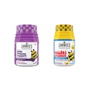 Orbee 's Kids Daily Immune Support & Kids Multivitamin + Probiotic Multipack, Immune Support Gummies with Elderberry, Witamina C & Zinc, 42 ct, & Witaminy dla dzieci + Gummies Probiotyczne, 70 ct, 2 przedmioty