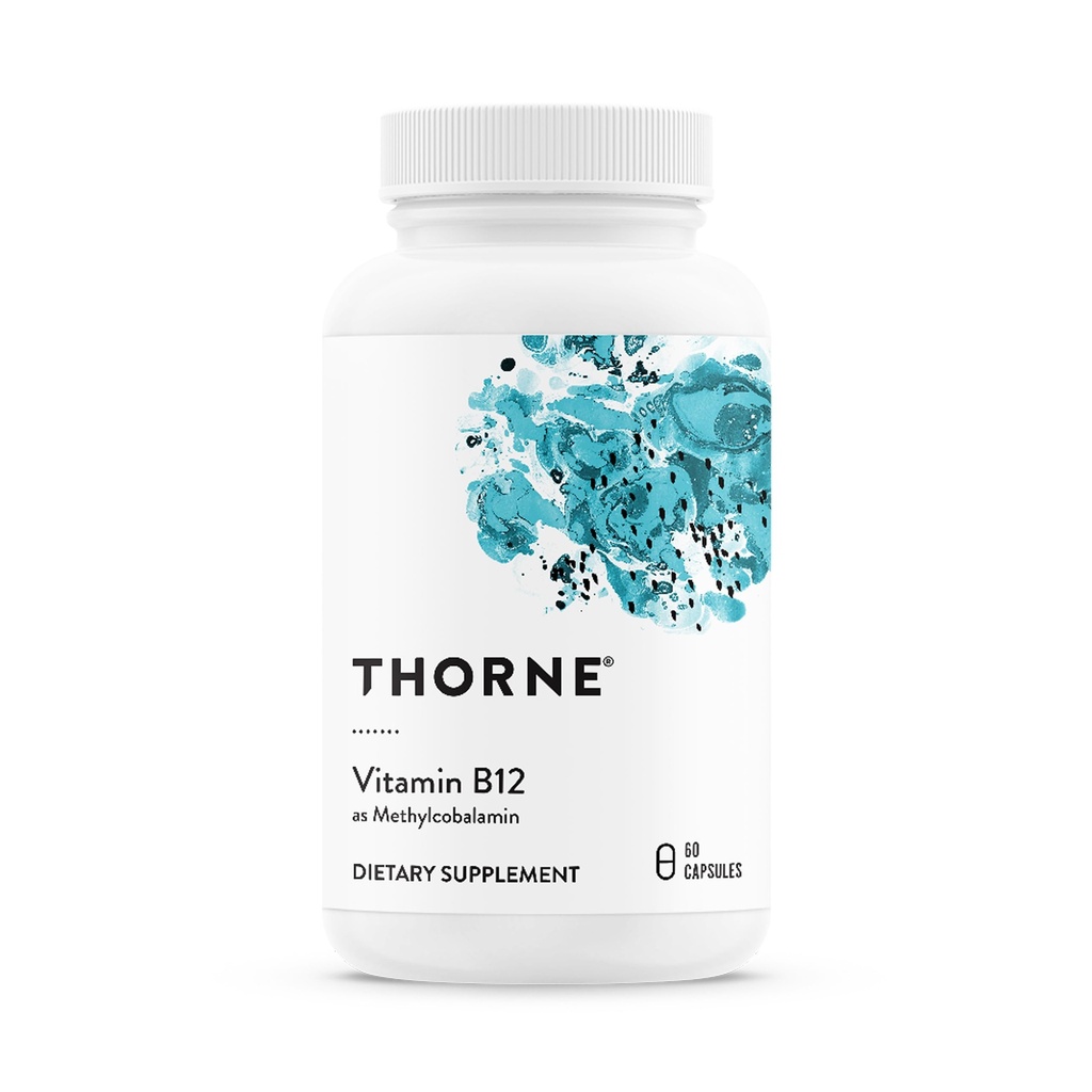 THORNE Vitamin B12 1,000 mcg, Active Methylcobalamin, 60 Capsules