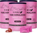 Shilajit Gummies, 3000 Mg Shilajit Pure Himalayan Organic z Ashwagandha, Turmeric Sugar Free Gummies dla mężczyzn i kobiet, Shilajit Supplement, Non-GMO Nature Shilajit for Energy, 180 Gummies