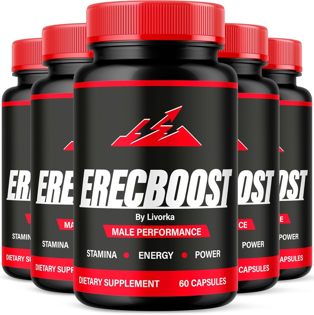 (5 opakowań) Kapsułki Erecboost, Wszystkie Natural Advanced Formuła, 300 Kapsułki