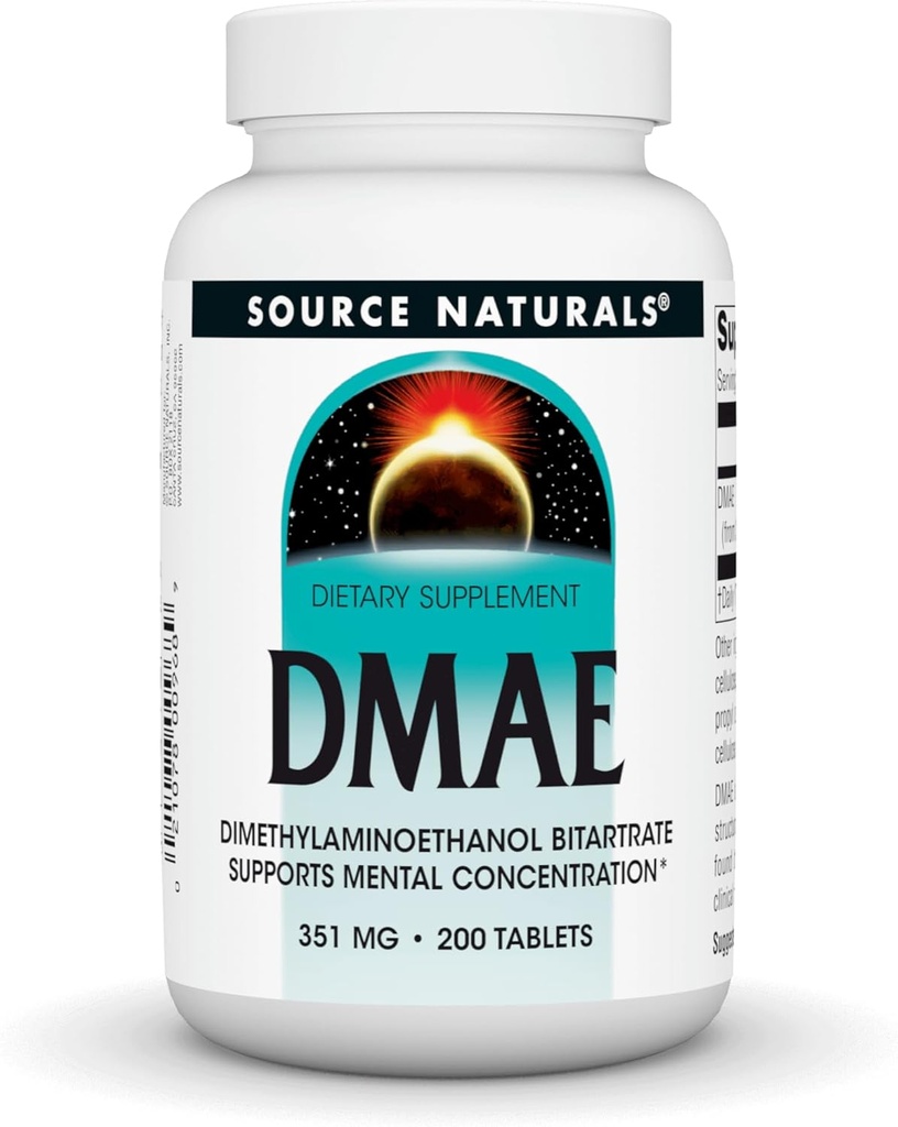 Źródło Naturals DMAE, Dimetyloaminoetanol Tabletki