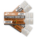 LyvWel Energy Gum 124; 100 mg kofeiny na klejnot 124; All Natural Golden 124; Sugar-Free Pre- Workout Boost: Twój niezbędny suplement energetyczny do pozostania w obudzie- 3 Pack (kawa)