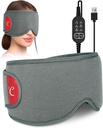 Komfortowa Maska Ogrzewana do Suchych Oczy, Ogrzewanie Osłona USB, Ból głowy zatoka Migrena Relief Mask, Ciepły kompres do oczu z 3 Ustawieniami temperatury i czasu