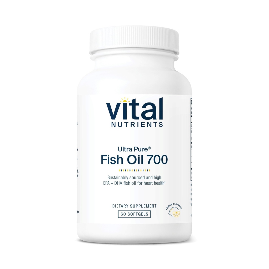 Vital Nutrigents Ultra Pure ® Fish Oil 700 XI124; Supports Heart, Brain, and Joint Health * XIB 124; Sustainable Sourced High EPA & DHA Omega-3.