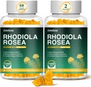 2 Pakiet bezcukrowy Rhodiola Rosea Gummies 1000mg, Rhodiola Rosea Suplement dla kobiet i mężczyzn, Endurance wsparcia, Mood & Energy, Non-GMO, Wegan, 120 Count