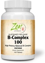 Kompletny B- Complex suplement witaminy - B Suplement witaminy z kwasem foliowym, Biotyna, Inozytol - dla immunologicznego i cardio zdrowia, Metabolizm energii - 100 tabletów uwalniania zrównoważonego