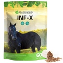 Silver Lining Herbs Equine INF- X - Wspiera odciążenie koni i zdrowe poziomy dobrych bakterii - Naturalne wsparcie dla układu immunologicznego koni - Suplement ziołowy dla detoksykacji koni - 1 lb