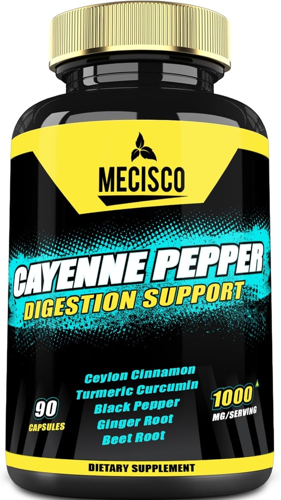 6in1 Cayenne Pepper kapsułki z Ginger Root, Beet Root i Black Pepper i więcej - 90 kapsułki