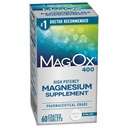Mag- Ox 400 Magnezu Suplement, Oksyd magnezowy klasy farmaceutycznej z 482 mg na dawkę, 60 tabletek