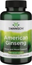 Swanson Premium Brand American Ginseng 550 Miligramy 100 kapsułki