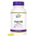 21st Century Fish Oil 1000 mg Softgels, (300 Count), Moleclasly Distilled, Omega 3 Suplement z EPA & DHA, Oczyszczone do eliminowania rtęci, Wspiera zdrowie układu krążenia, Gluten Free & Non-GMO