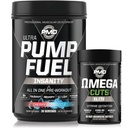 PMD Sports Ultra Pompa Paliwo Insanity - Wstępne ćwiczenia - Cherry Bombsicle (30 Słupki) Sports Omega Cuts Elite Termogeniczne spalanie tłuszczu (90 Softgels)