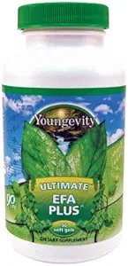 Youngevity Ultimate EFA Plus - Essential Fatty Acids, 90 Soft Gels - Zbalansowana formuła oleju rybnego dla serca, mózgu, stawów, zdrowia skóry - Omega-3, Omega- 6, Omega- 9 Suplement do optymalnego wsparcia zdrowia