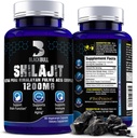 Blackbull Shilajit Pure Himalayan Kapsułki organiczne - Natural Shilajit Resin Organic z 20% Suplement kwasu Fulvic, Zdrowie mózgu, Starzenie immunologiczne Wsparcie - Pure Himalayan Shilajit
