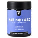 InnoSupps Hair + Skin + Nails Supplement Adoption 124; Vegan Colagen Booster 124; Biotin, B12, Horsetail Herb Powder 124; Stymulowanie wzrostu włosów, Rewitalizacji skóry, Wzmocnienie Nails 124; 60 Kapsułki