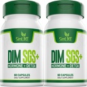 DIM SGS + - Hormon + Detox, Zachęca do normalnego metabolizmu estrogenów, Równowaga hormonalna, Suplementy Hormonalne trądziku, Wsparcie menopauzy, Pomaga w kontroli Apetyt, Promotes Detoksykacji (2 opakowania)