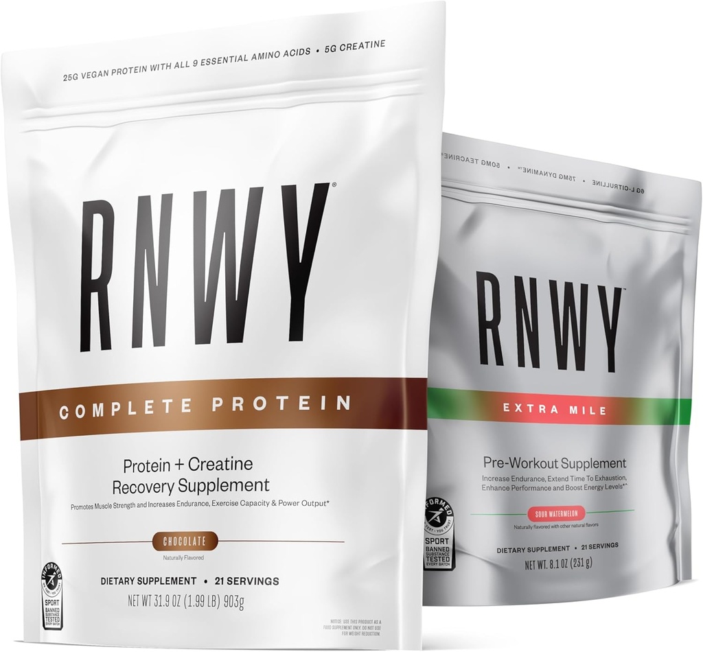 Czekoladowe białko w proszku Sour Artermelon Extra Mile Stim Bezpłatny trening w proszku Bundle, 25g białka wegańskiego, 5g jednowodny proszek kreatyny, 150mg Enzymów Digestive, 6g L- Citrulina