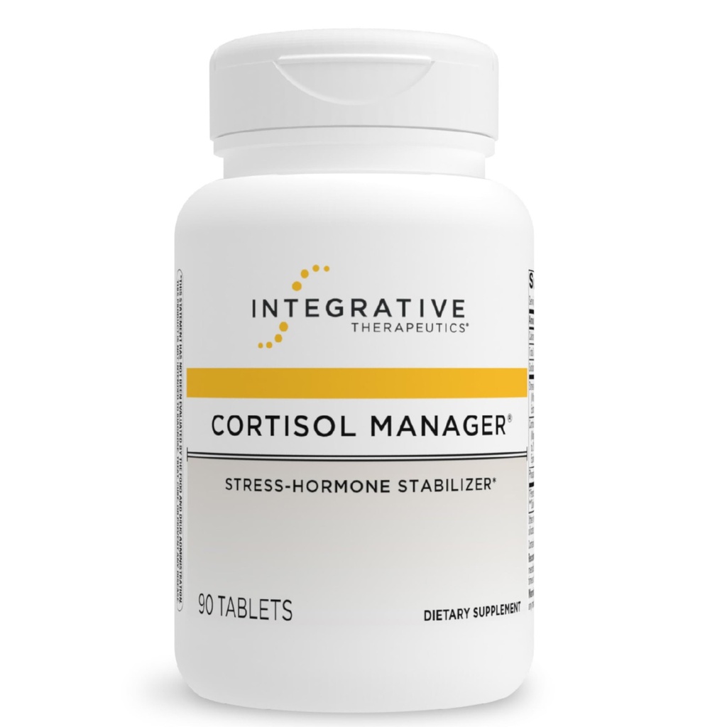 Interaktywna terapia Cortisol Manager - Suplement do wsparcia zdrowia nadnerczy dla zdrowej reakcji na stres * - Wegański, Darmowy i Bezglutenowy - 90 Kapsułek (45 Servings)