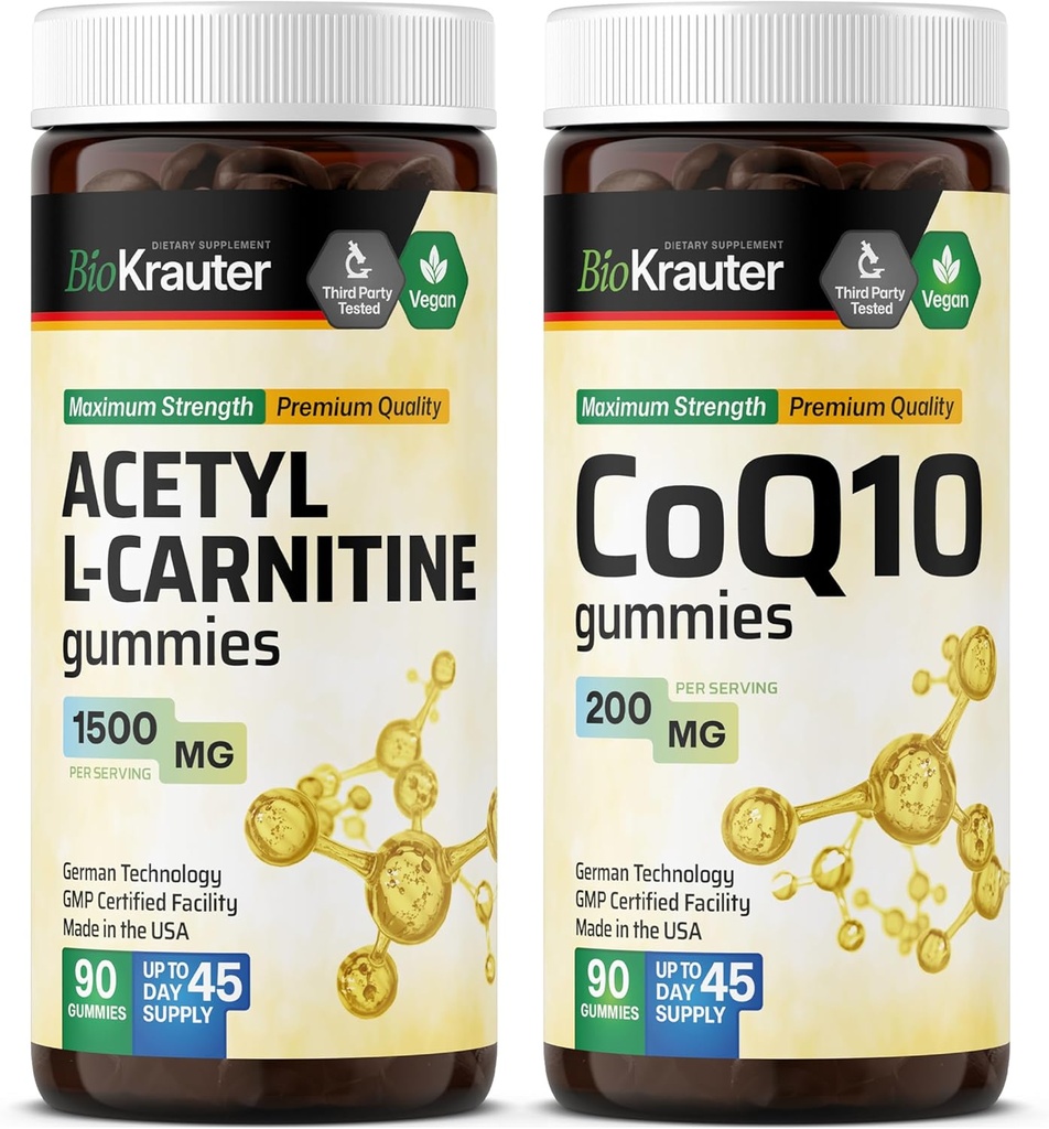 BIO KRAUTER ACETYL L- Karnityna 90 Gumiaki i CoQ10 90 Gumiaki