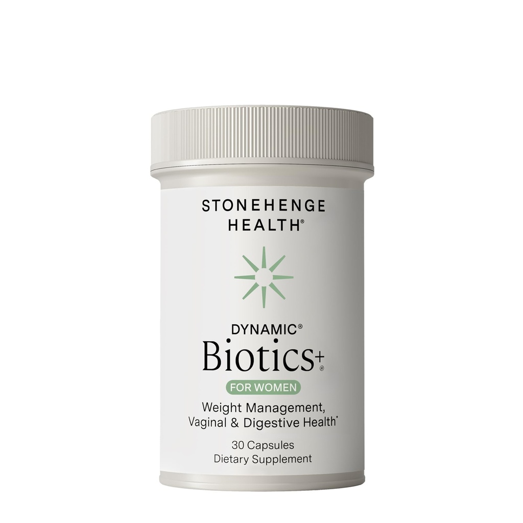 Stonehenge Health Probiotics 70 Miliard CFU + 24 Szczepy, Prebiotyczne, Dynamiczne Biotics + dla kobiet, Nowa formuła do zarządzania wagą, Pomocnictwo pokarmowe i waginalne, Opóźnione Release półka Stabilny nie-GMO