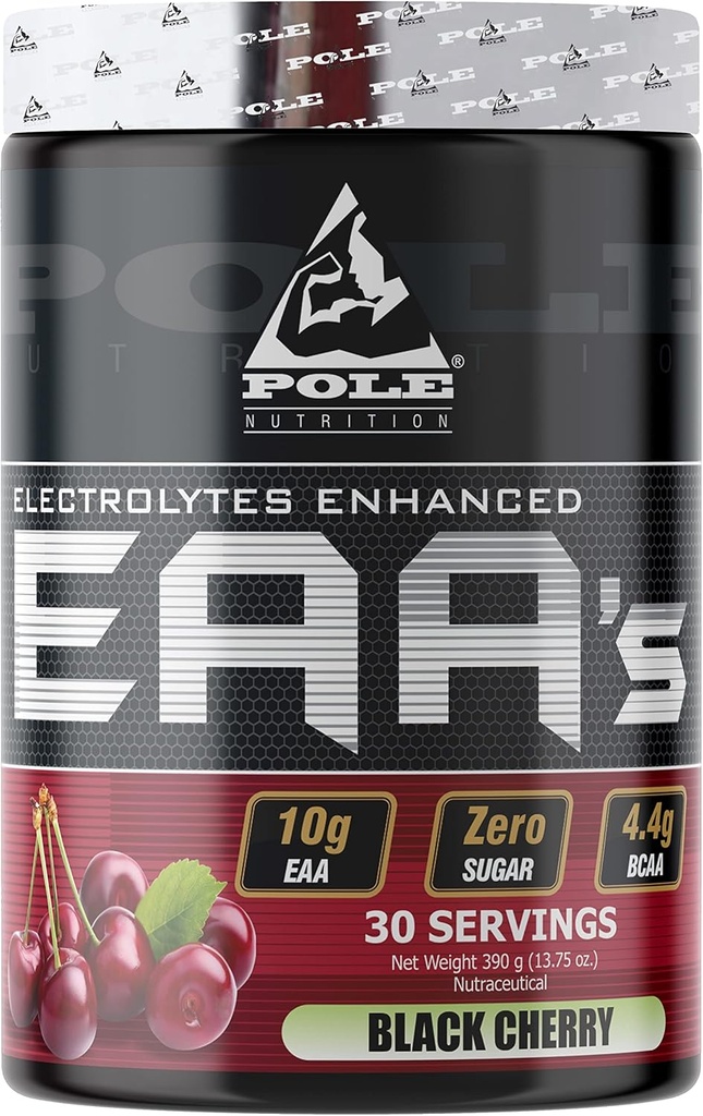 Elektrolity EAA wzmocnione 124; cukier zero, aromatyzowany 124; 390 Gram 30 Sług (Black Cherry)
