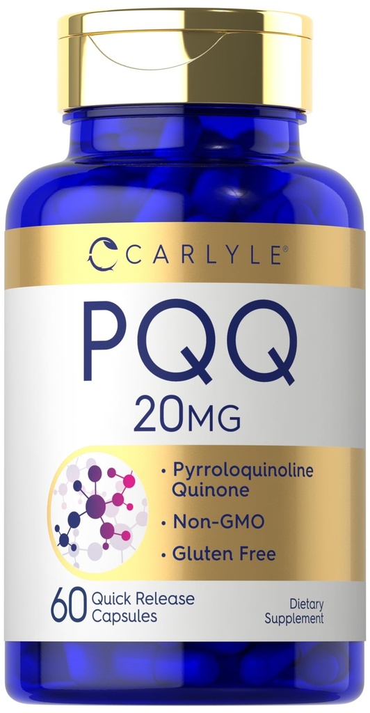 Carlyle PQQ Supplement 20 mg XI124; 60 kapsułek XI124; Non- GMO i Gluten Free