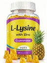 L Lisine Gummies 1000mg z cynku - Wspiera skórę, Lip, Wegan, Gluten Free, 60 Lizyny do żucia dla dorosłych, Witaminy Tkanka Zdrowie i System immunologiczny, Amino Acid & Complex Suplementy, Non-GMO