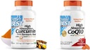 Lekarz BEST DRB- 00107 Wysoki Wchłanianie Kurkumina z korzenia turmerowego z C3 Complex & BioPerine 500mg & Wysoka Wchłanianie CoQ10 z BioPerine, Gluten Free, Naturalnie fermentowane, Heart Health