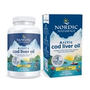 Nordic Naturals Arctic Cod Liver Oil, Lemon - 180 Soft Gels - 750 mg Total Omega- 3 z EPA & DHA - Heart & Brain Health, Zdrowy Immunitet, Ogólny Wellness - Non-GMO - 60 Służenie