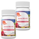 Zahler - Junior Witamina D3 + K2 Tabletki do rozgryzania i żucia dla dzieci 124; Witamina D dla dzieci 2000 IU 124; Pyszna Witamina D K2 Żuje do wsparcia zdrowych kości i zębów - koszerne, mniej cukru niż Gummies (2 opakowania)