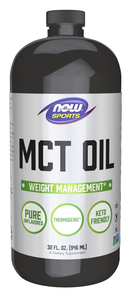 Teraz żywność Sport Nutrition, MCT (Triglicerydy łańcucha środkowego) Olej 14 g, Zarządzanie wagą, Płyn, 32- unce