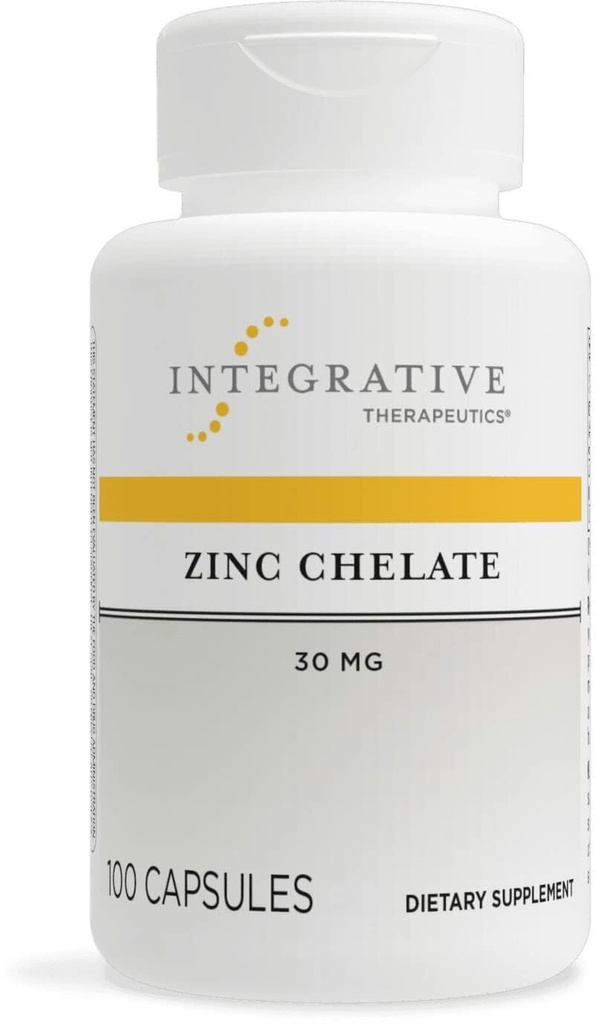 Interaktywna terapia Chelat cynku - przeciwutleniacze Wsparcie & Zdrowa funkcja immunologiczna * - Suplement mineralny dla mężczyzn i kobiet - Wolny od barwników i glutenu - 100 Kapsułek (100 Sług)