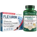 Czystość Produkty Flexuron Joint Formula + Ultimate HA Flexuron (Olej krylowy, Niska masa cząsteczkowa Kwas hialuronowy, Astaksantyna) - Ultimate H.A. (Kolagen Biokomórkowy, Quercetin, Kwas hialuronowy + więcej)