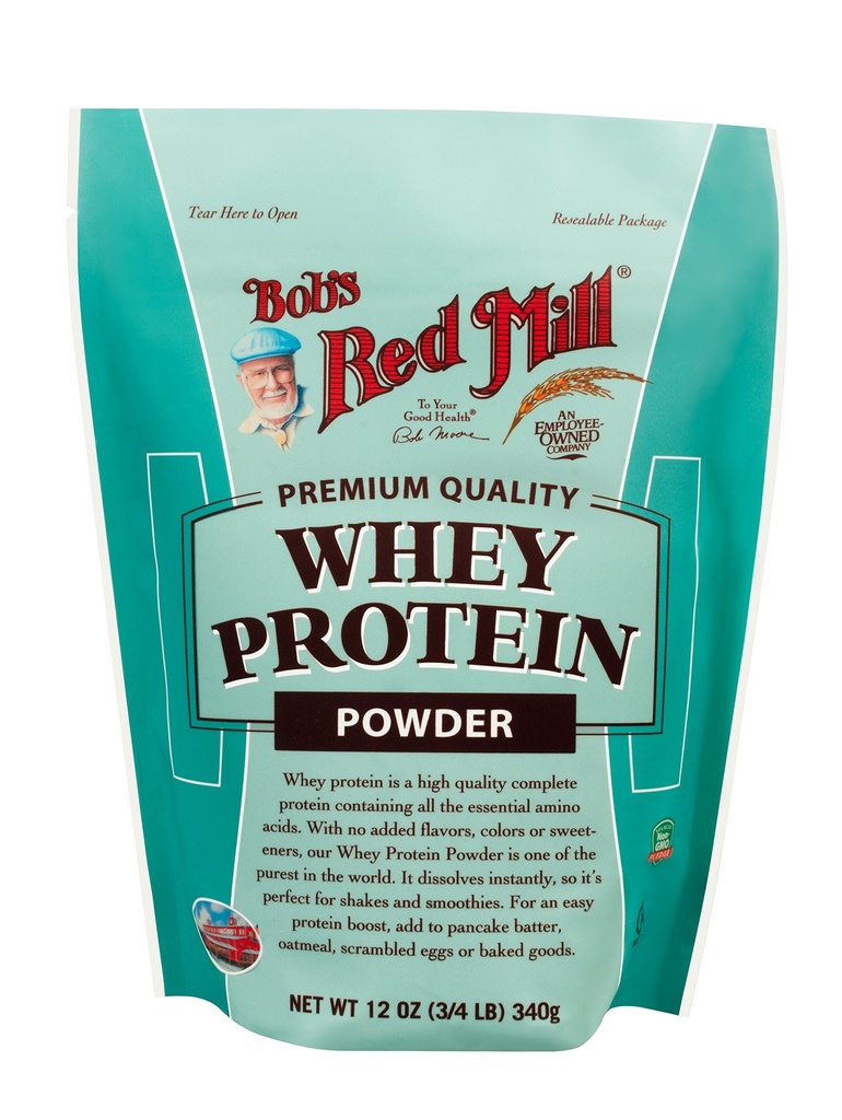 Bob 's Red Mill Protein Serwatka w proszku 12 uncji Pakiet może Vary, czerwony, niearomatyzowane, 12 unce