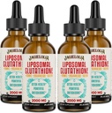 Liposomal Glutathione Liquid 2000MG - Suplement do detoksykacji przeciwutleniaczy dla kobiet i mężczyzn, Obrona starzenia, Funkcja wątroby i energii, z kwasem hialuronowym + Aloe Vera + Witamina C, Natural & Vegan, 8 FL.OZ