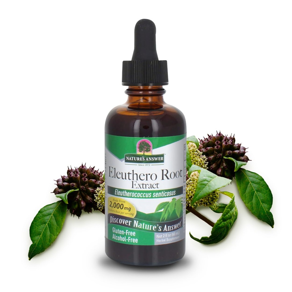 Nature 's Response Alcohol- Free Eleuthero Root, 2- Fluid Ounces Reg. 124; Vegan Reg. 124; No Conservatives Gluten Free Eleuthero Extract