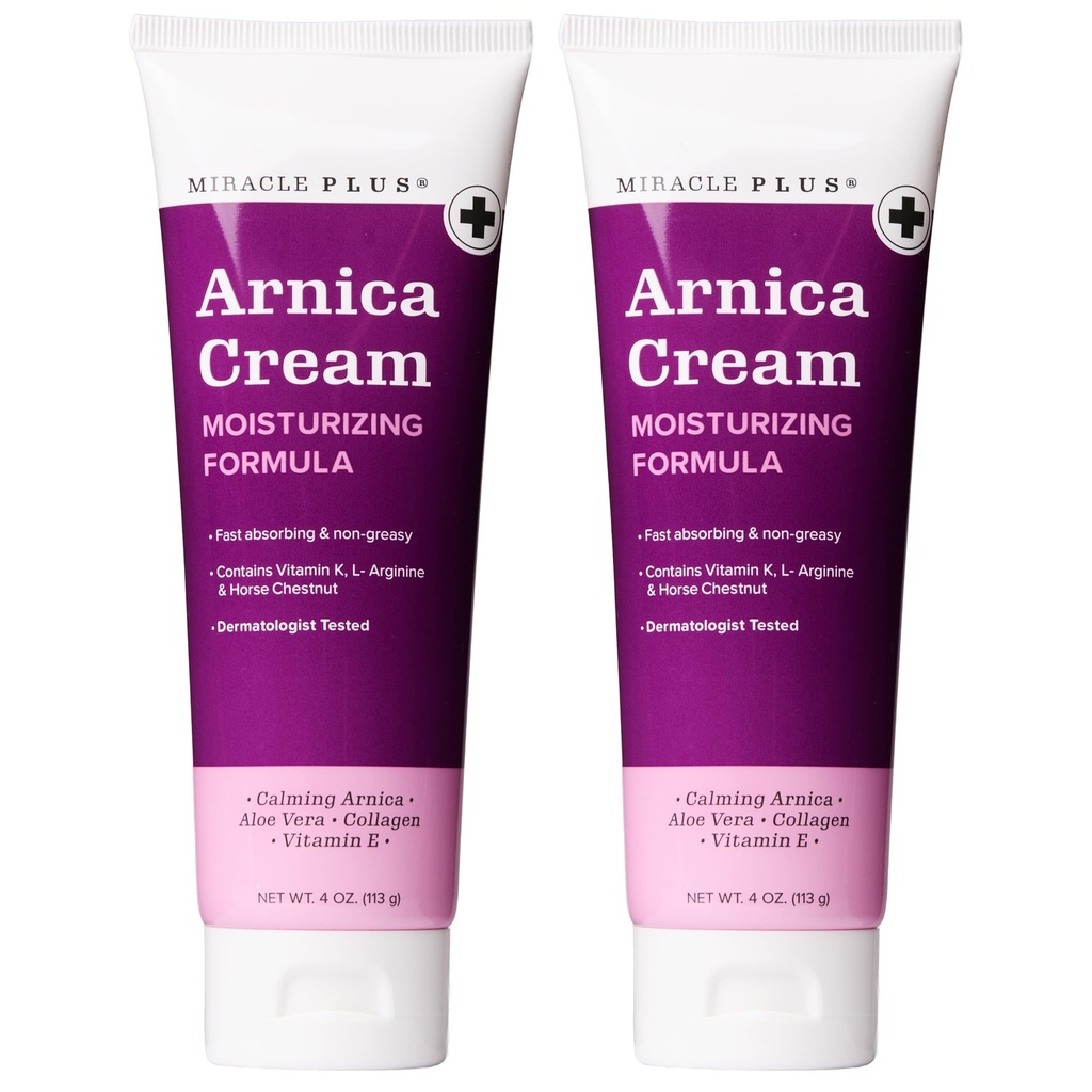 Cud Plus krem Arnica Dodatkowa siła Odporność na siniaki i obrzęk na skórze 124; Arnica żel, Witamina K krem, Pielęgnacja skóry 124; Moisturizing Formuła Bruise z końskiego kasztanowca, 2-Pack