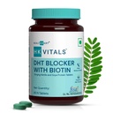 HK Vitals DHT Blocker z Biotin, Stinging Nettle i białka SOYA, pomaga zmniejszyć spadek włosów, Stymuluje wzrost włosów, 60 tabletek