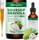 (1 opakowanie) Soursop Graviola płynne krople z mech morskich i kurkumy, Soursop Bitters Liquid for Cell Support & Regeneration, Przeciwutleniacze i immunologiczne, 2 Fl / Oz