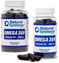 Omega 369 1000 mg 100 i 60 Softgels Bundle- Triple Omega 3- 6- 9 Flax Seed Oil Supplements - Flax Seed Oil Omega 3 6 9 Kapsułki z esencjonalnymi tłustymi kwasami - Wsparcie serca i zdrowia krążenia *