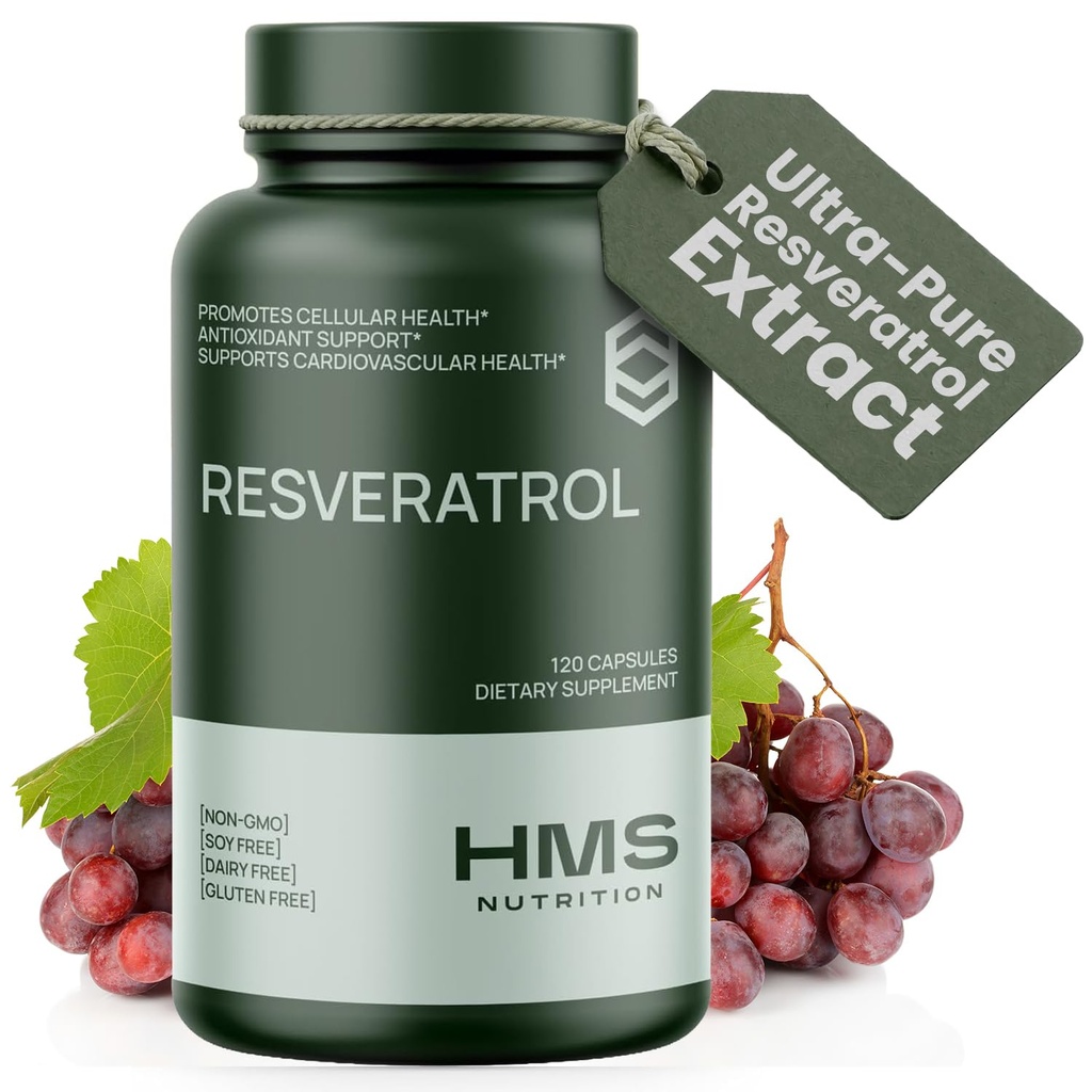 Resveratrol 1400mg 120 Kapsułki Wysoka potencja Trans- Resveratrol z potężnymi przeciwutleniaczami Acai Grapeseed Zielona herbata wspiera Cellular i cardioviral Health Anti- Starzenie